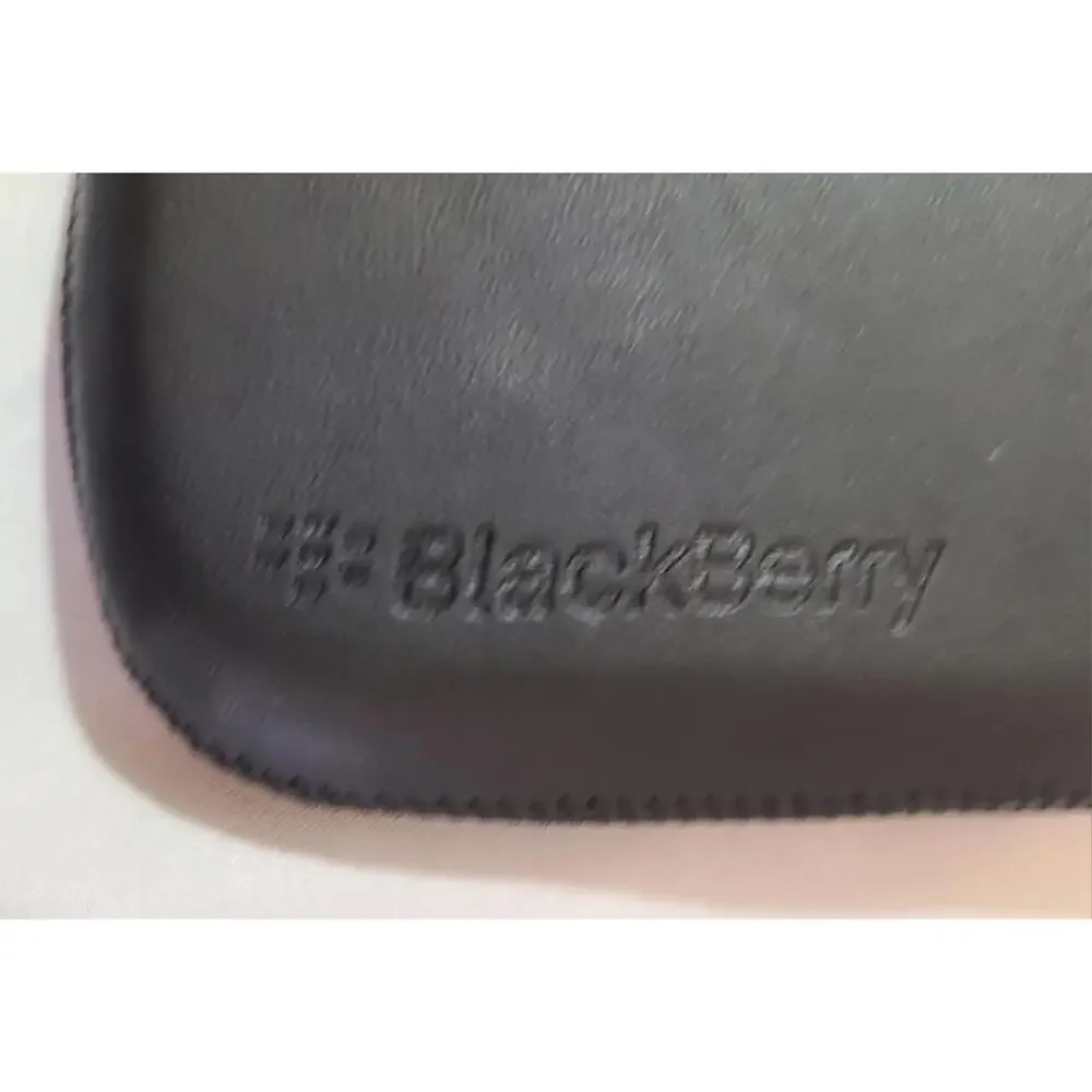Blackberry Cell Phone Leather Holder Bold 9900 Holster Black Magnetic Clasp Gift